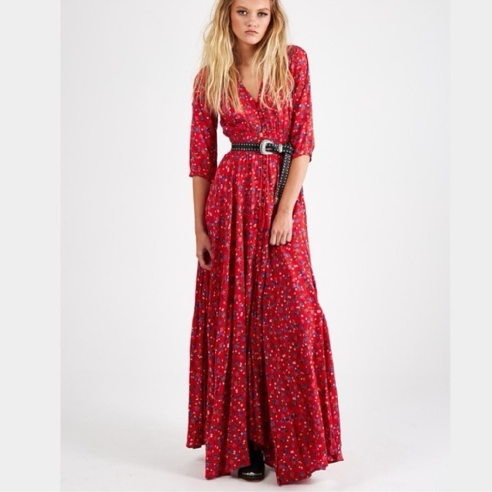 Spell & The Gypsy Collective Rambling Rose Gown M EUC